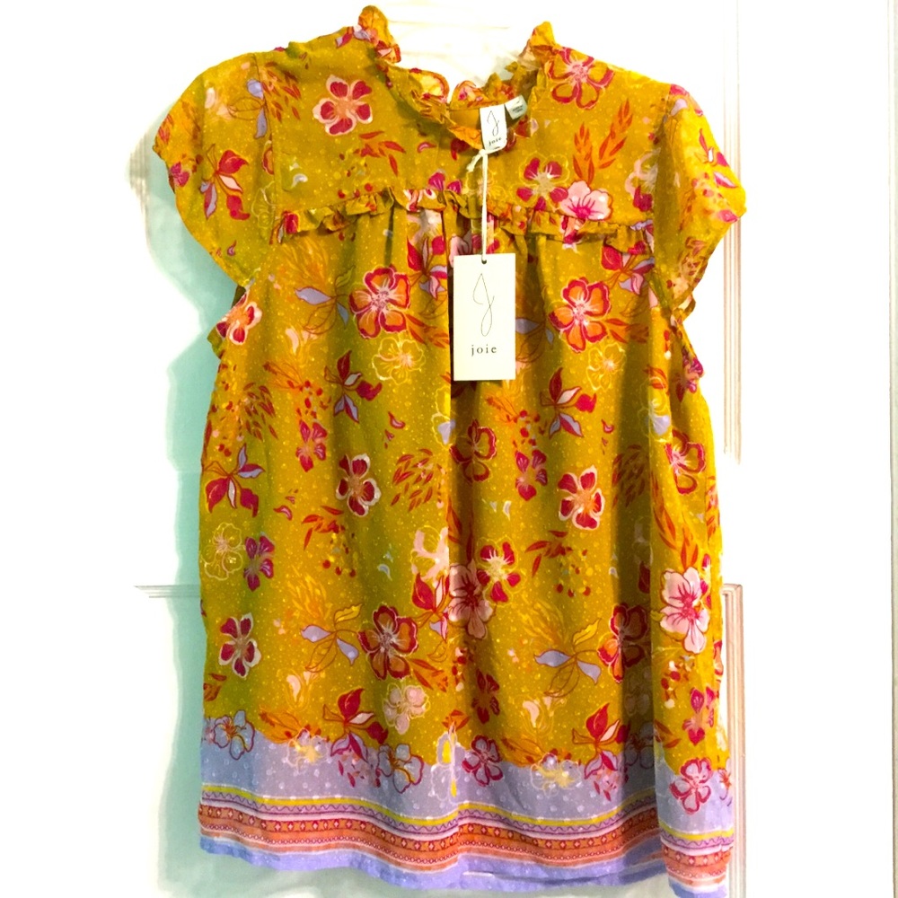 Joie Floral Cap Sleeve Top